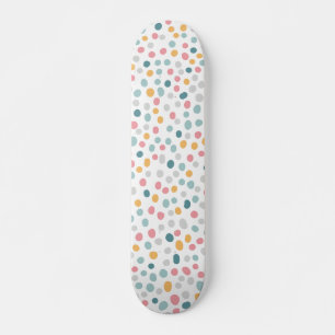 Skateboard Motif de confettis à pois colorés