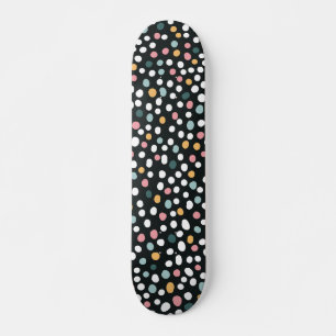 Skateboard Motif de confettis à pois colorés