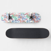 Skateboard Motif de corail d'aquarelle (Horz)