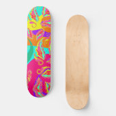 Skateboard motif de couleur abstrait (Recto)