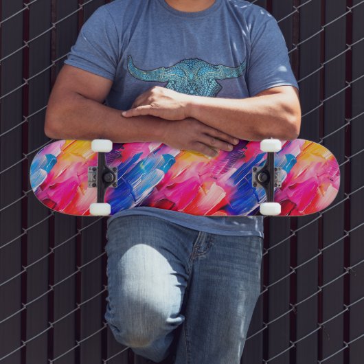 Skateboard motif de coups de pinceau 2 (Extérieur 3)