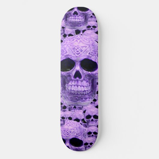 Skateboard Motif de crâne gothique violet (Recto)