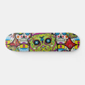Skateboard Motif de crânes de sucre (Horz)