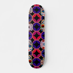 Skateboard Motif de crânes de sucre