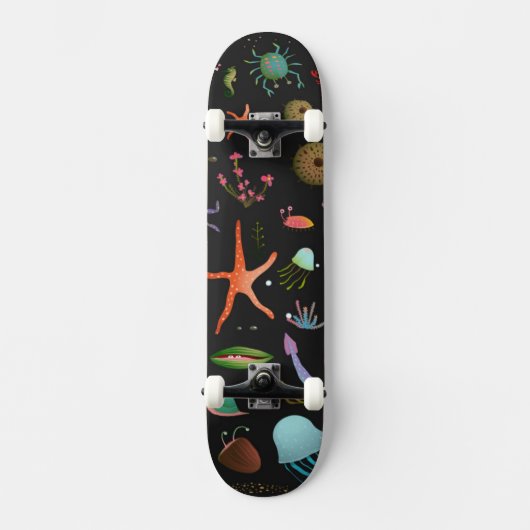 Skateboard Motif de créatures de mer (Recto)