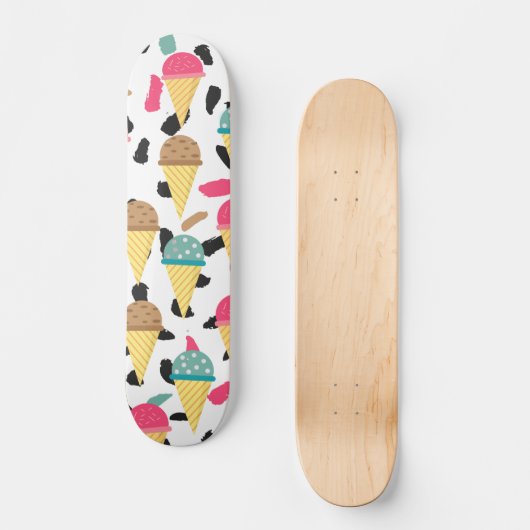 Skateboard Motif de crème glacée mignonne (Recto)