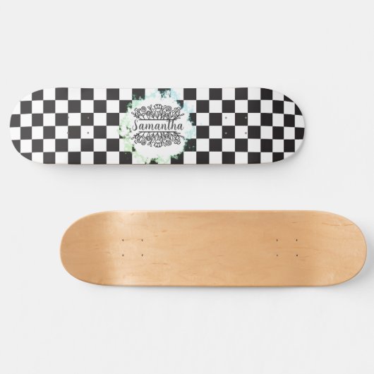 Skateboard motif de damier (Horz)