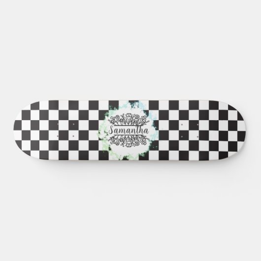 Skateboard motif de damier (Horz)