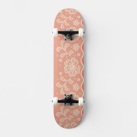 Skateboard Motif de dentelle, cru 4 de fleur (Recto)