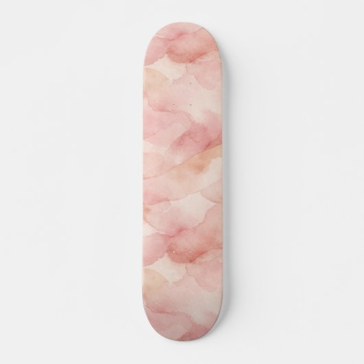 Skateboard Motif de design abstrait moderne rose tendre (Devant)