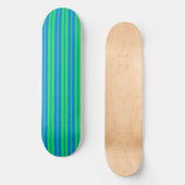 Skateboard Motif de design rayures élégantes bleu vert (Recto)