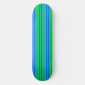 Skateboard Motif de design rayures élégantes bleu vert (Recto)