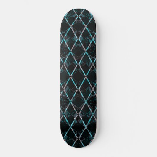 Skateboard Motif de diamant à texture bleue (Recto)
