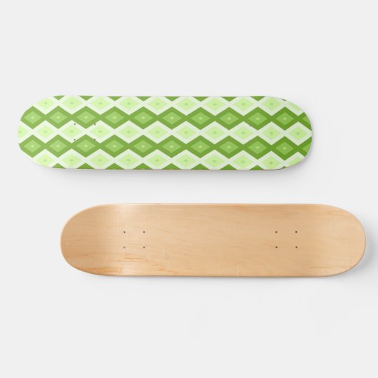 Skateboard Motif de diamant vert Chartreuse (Horz)