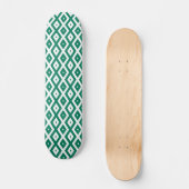Skateboard Motif de diamant vert et blanc (Recto)