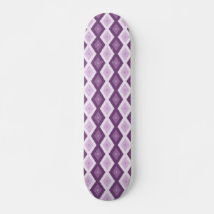 Skateboard Motif de diamant violet
