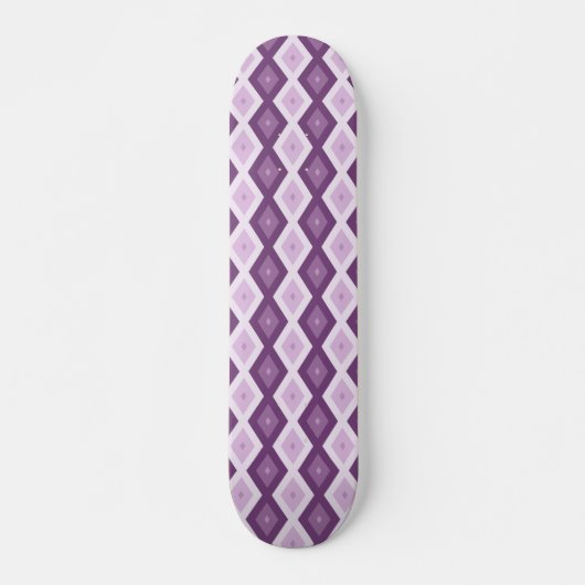 Skateboard Motif de diamant violet (Devant)