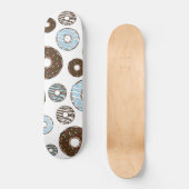 Skateboard Motif De Donuts, Donuts Bleus, Donuts Brown (Recto)