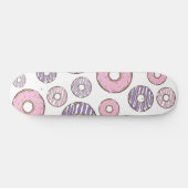 Skateboard Motif De Donuts, Donuts Roses, Donuts Violets (Horz)