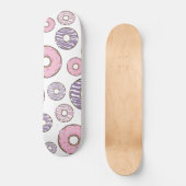 Skateboard Motif De Donuts, Donuts Roses, Donuts Violets (Recto)