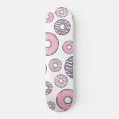 Skateboard Motif De Donuts, Donuts Roses, Donuts Violets (Recto)