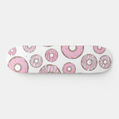 Skateboard Motif De Donuts, Donuts Roses, Saupoudrages (Horz)