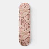 Skateboard Motif de doodle de fête abstrait (Recto)