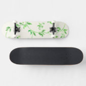 Skateboard Motif de feuille d'aquarelle (Horz)