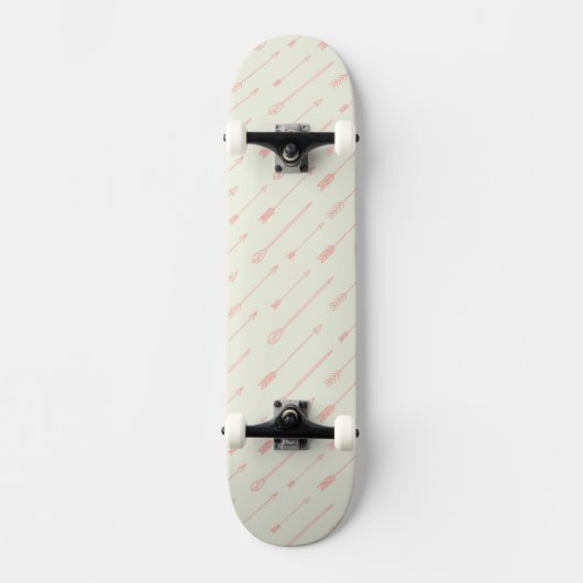 Skateboard Motif de flèches décrit par corail (Recto)
