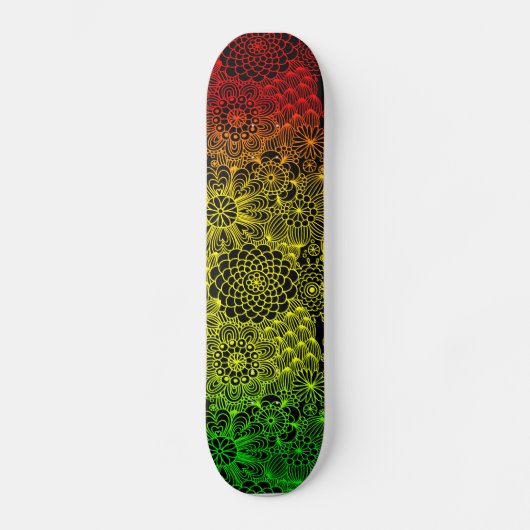 Skateboard Motif de fleur de Rasta (Recto)