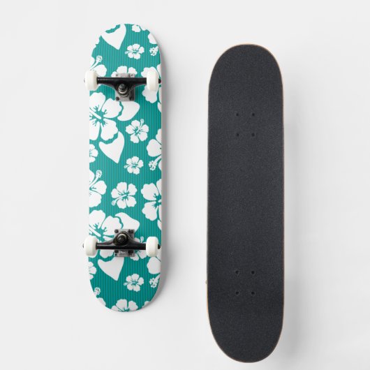 Skateboard Motif de fleur hawaïen de ketmie (Recto)