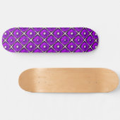 Skateboard Motif de fleur violette avec perles (Horz)