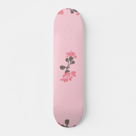 Skateboard Motif de fleurs (Devant)