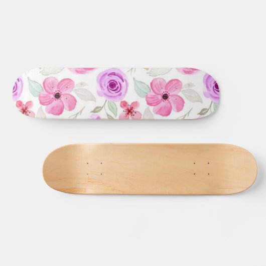 Skateboard Motif de fleurs (Horz)