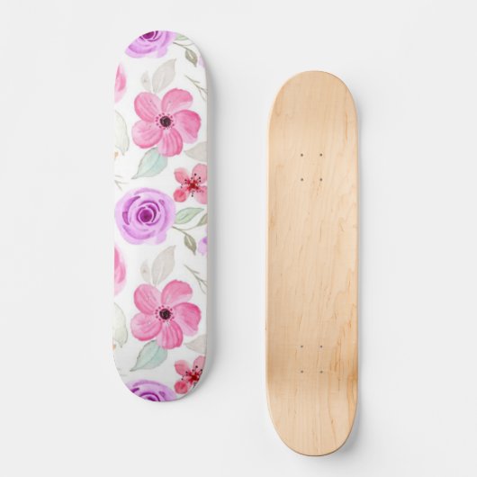 Skateboard Motif de fleurs (Recto)
