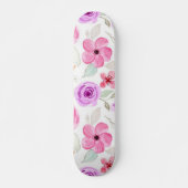 Skateboard Motif de fleurs (Devant)