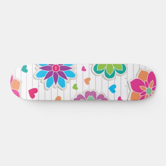Skateboard Motif de fleurs (Horz)