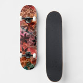Skateboard Motif de fleurs d'art Abstrait #3 (Devant)