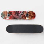 Skateboard Motif de fleurs d'art Abstrait #3 (Horz)