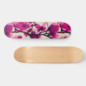 Skateboard Motif de fleurs de cerisiers doux (Horz)