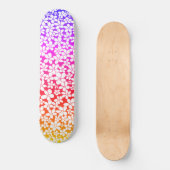 Skateboard Motif de fleurs de doodle à main Ombre (Recto)