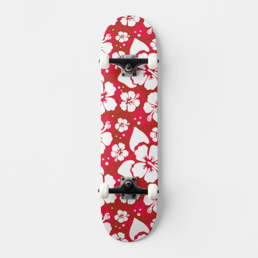 Skateboard Motif de fleurs de ketmie (Recto)