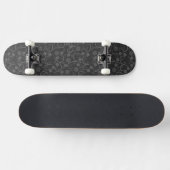 Skateboard Motif de fleurs grises mignonnes (Horz)
