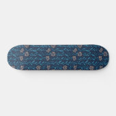 Skateboard motif de fleurs rétro (Horz)