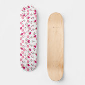 Skateboard Motif de fleurs roses (Recto)