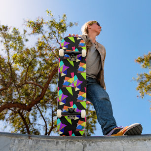 Skateboard motif de formes colorées Abstraites