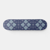 Skateboard Motif de formes géométriques bleues (Horz)