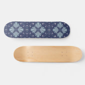 Skateboard Motif de formes géométriques bleues (Horz)