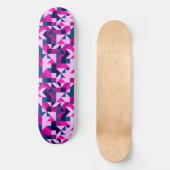 Skateboard Motif de formes géométriques triangles et carrés (Recto)