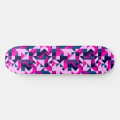 Skateboard Motif de formes géométriques triangles et carrés (Horz)